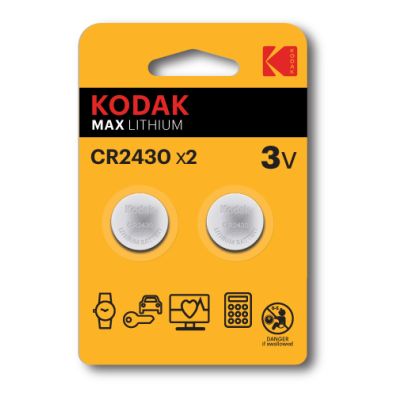 KODAK CR-2430 2-PACK LITHIUM COIN CELL