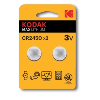 KODAK CR-2450 2-PACK LITHIUM COIN