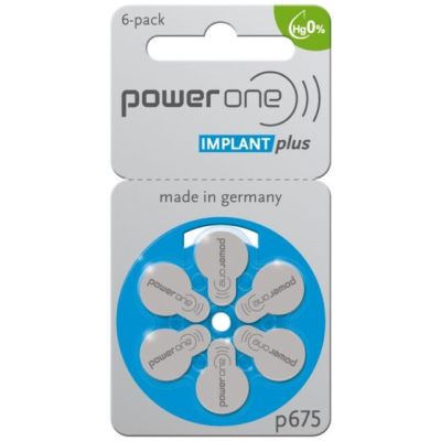 Power One Zinc Air P-675 Implant Plus Hearing Aid Battery