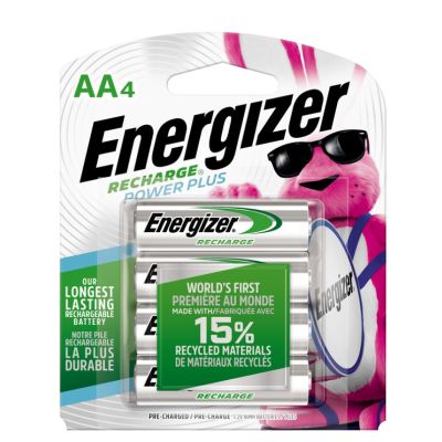 Energizer Power Plus Rechargeable AA Batteries 4-Pack 2300 mAh