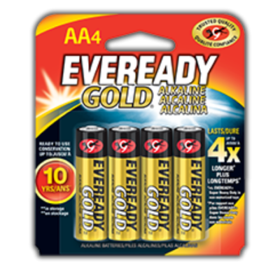 Eveready GOLD AA Alkaline 4-pack