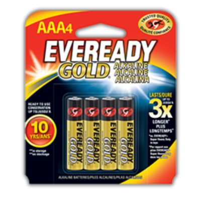 Eveready GOLD AAA Alkaline 4-pack